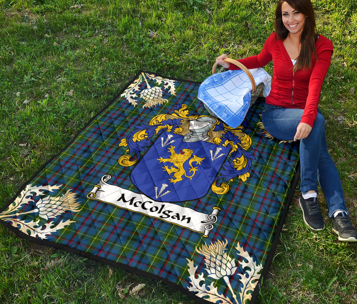 McColgan Tartan Crest Quilt -