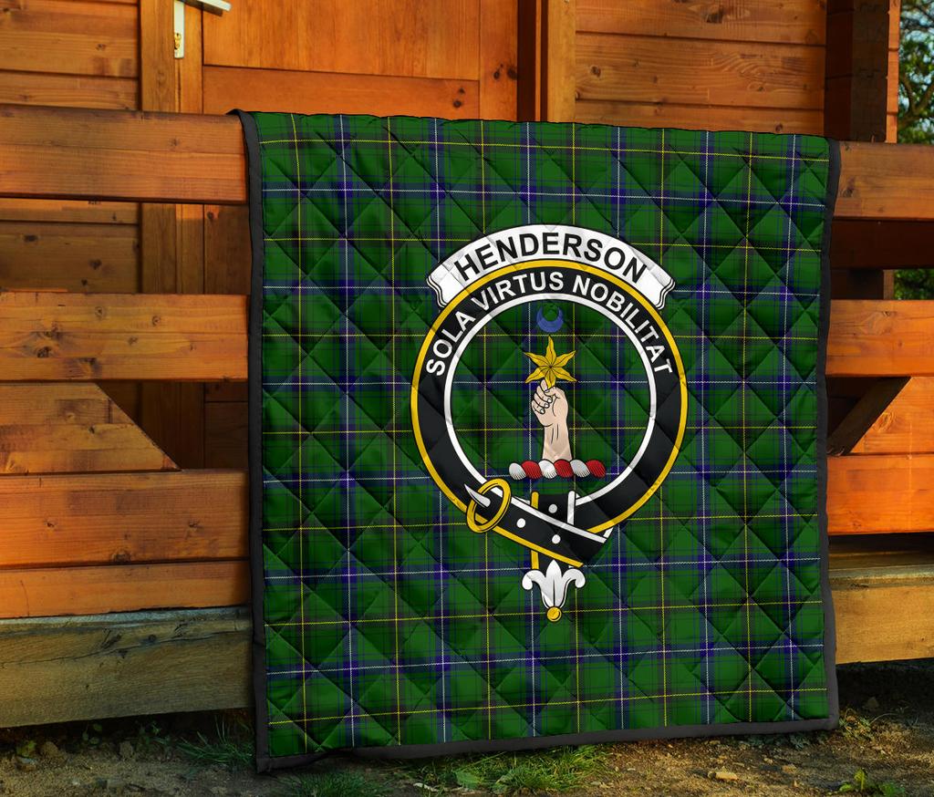 Henderson (Mackendrick) Family Modern Tartan Crest Quilt