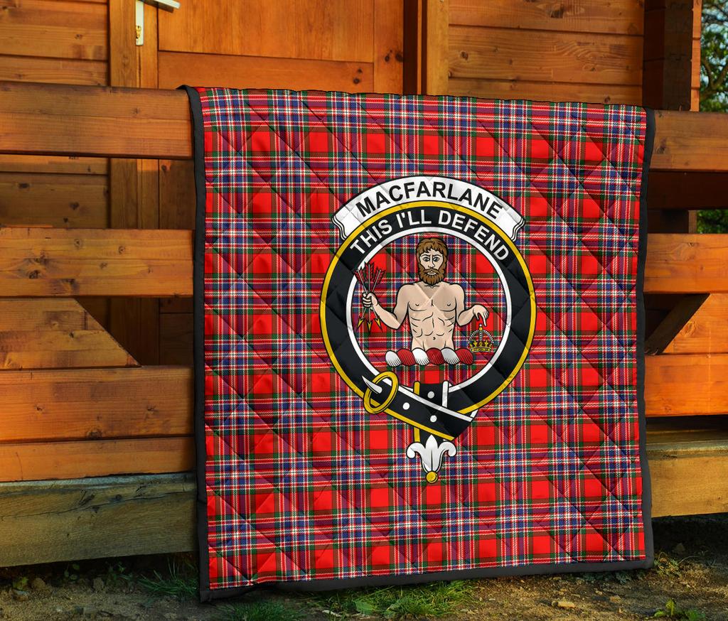 MacFarlane Modern Tartan Crest Quilt