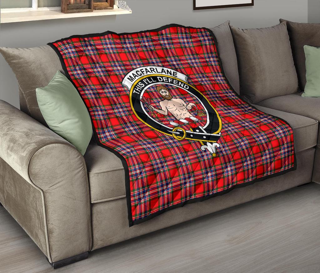 MacFarlane Modern Tartan Crest Quilt
