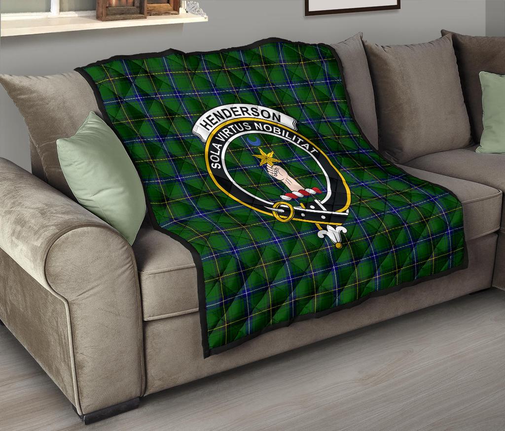 Henderson (Mackendrick) Family Modern Tartan Crest Quilt