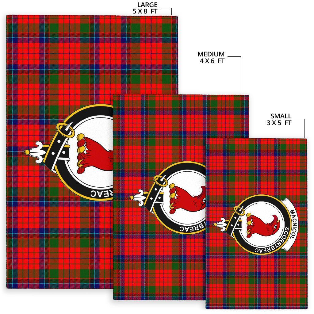 Macnicol (Of Scorrybreac) Tartan Crest Area Rug