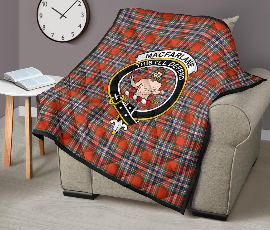 MacFarlane Tartan Crest Quilt
