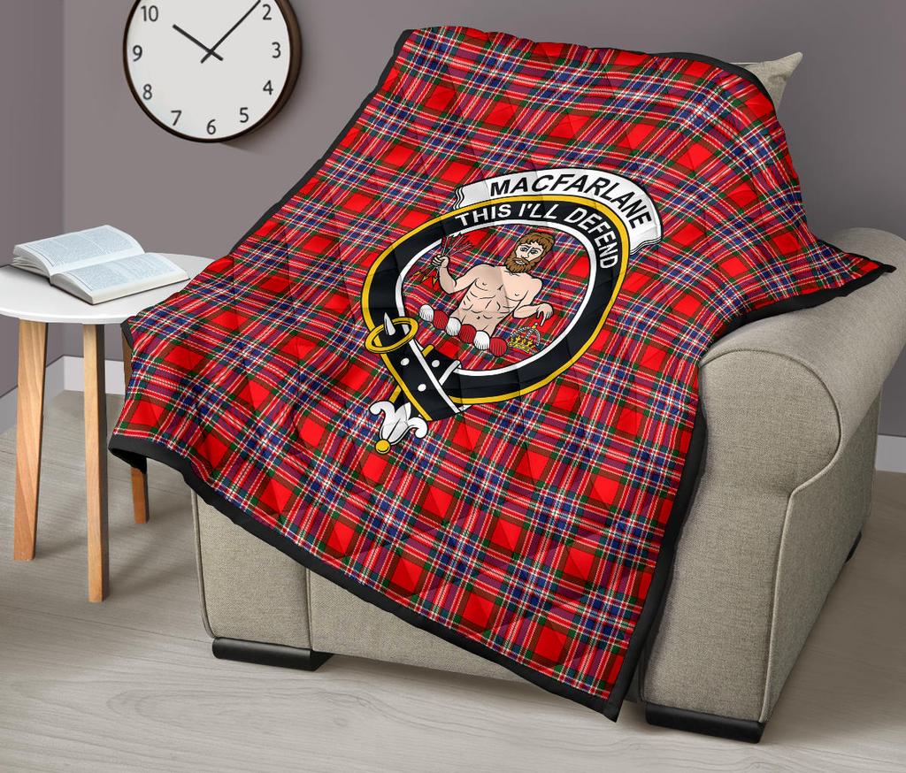 MacFarlane Modern Tartan Crest Quilt