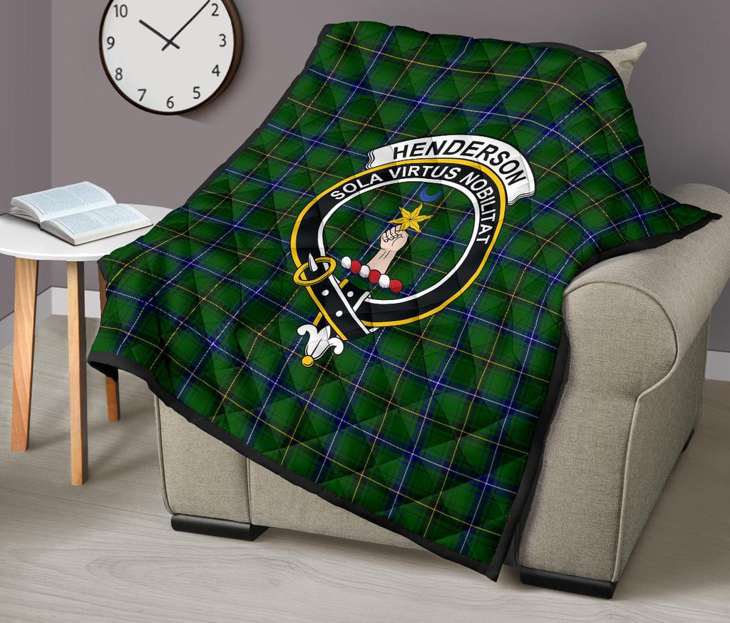 Henderson (Mackendrick) Family Modern Tartan Crest Quilt