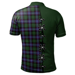 Galbraith Modern Tartan Polo Shirt - Lion Rampant And Celtic Thistle Style