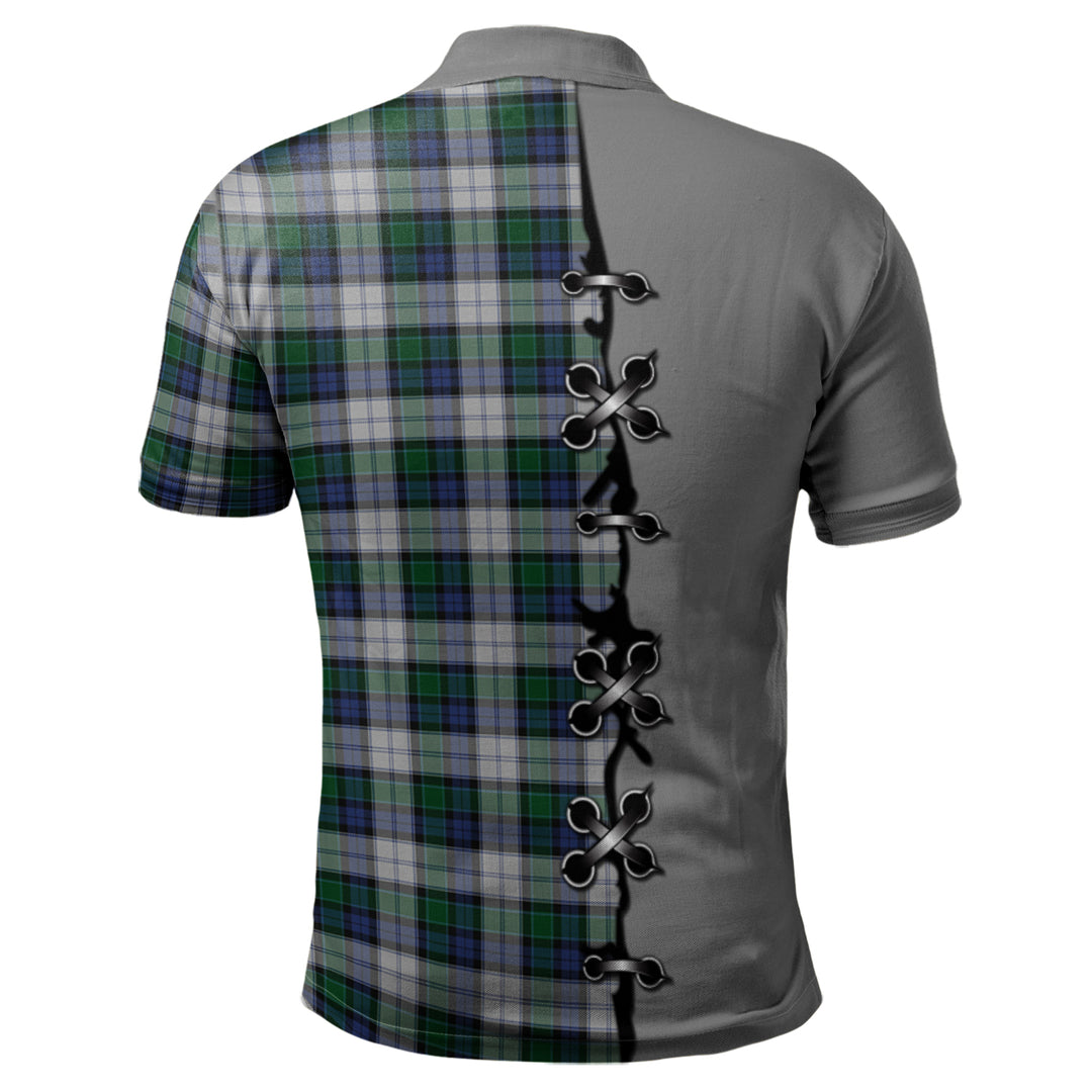 Graham Dress Tartan Polo Shirt - Lion Rampant And Celtic Thistle Style