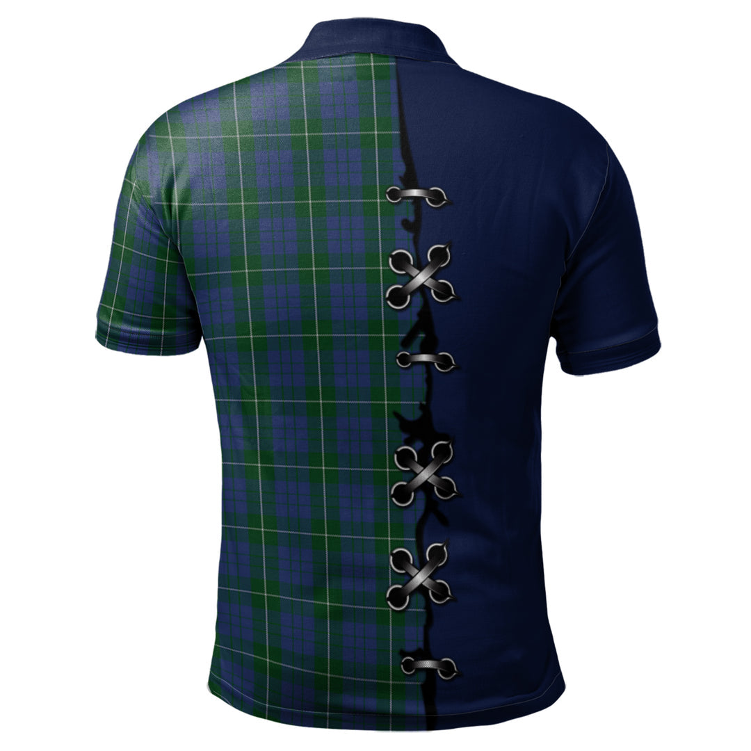 Hamilton Hunting Tartan Polo Shirt - Lion Rampant And Celtic Thistle Style