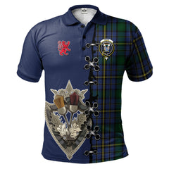 Hope Tartan Polo Shirt - Lion Rampant And Celtic Thistle Style