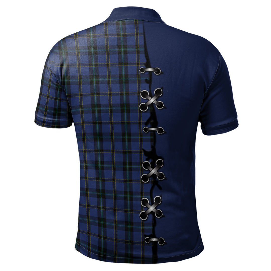Hope (Vere - Weir) Tartan Polo Shirt - Lion Rampant And Celtic Thistle Style