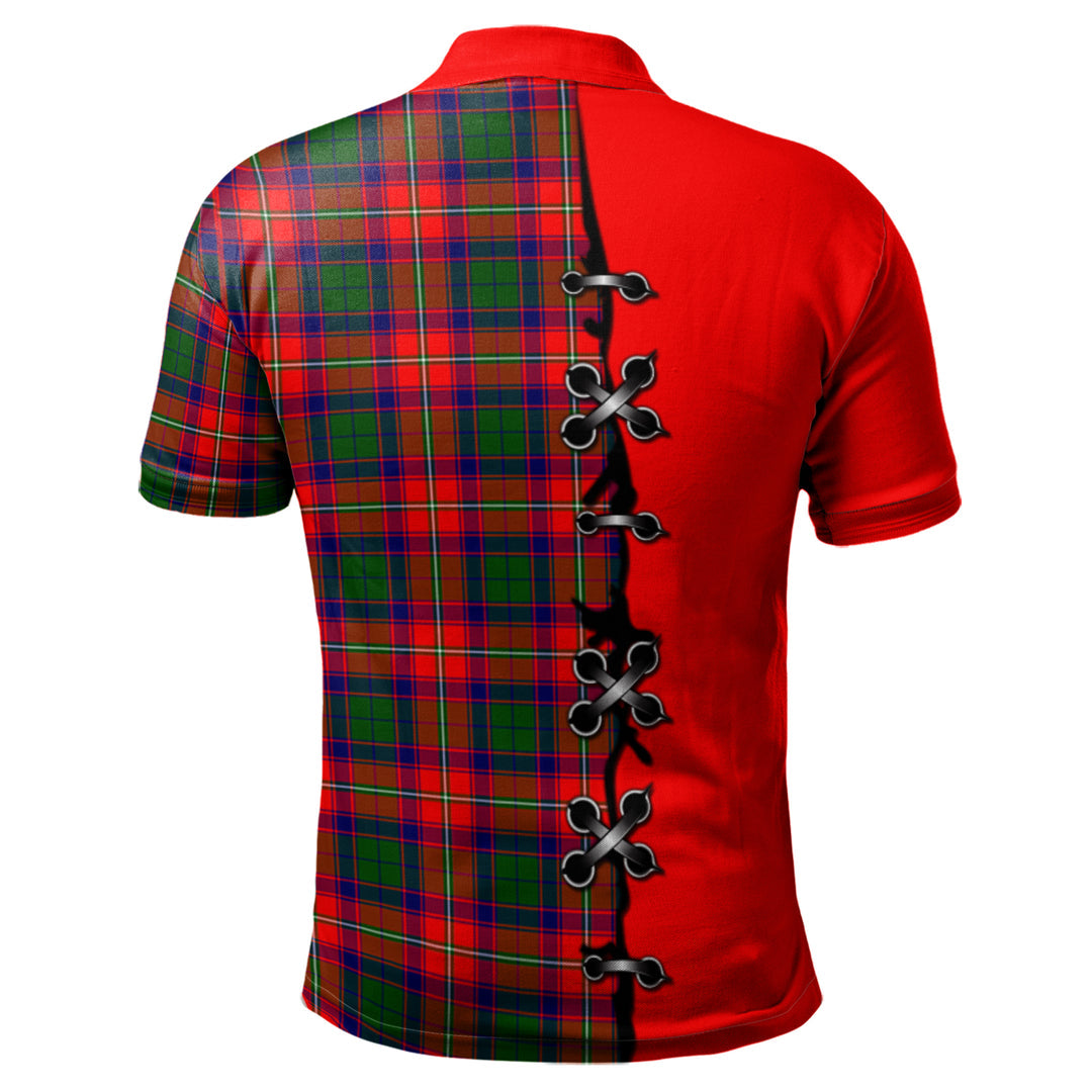 Hopkirk Tartan Polo Shirt - Lion Rampant And Celtic Thistle Style