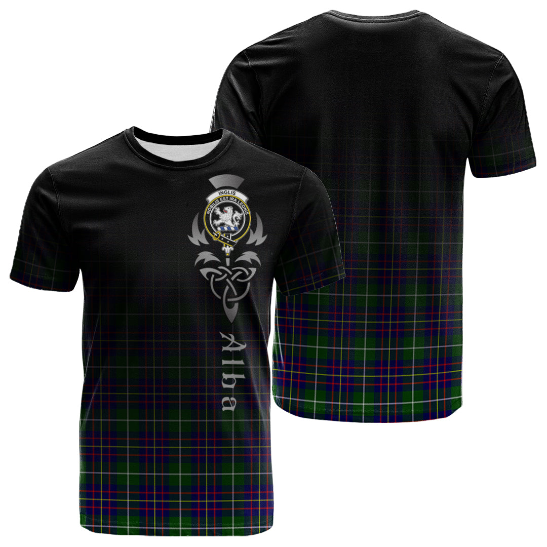 Inglis Modern Tartan Crest T-shirt - Alba Celtic Style