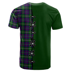 Inglis Modern Tartan T-shirt - Lion Rampant And Celtic Thistle Style