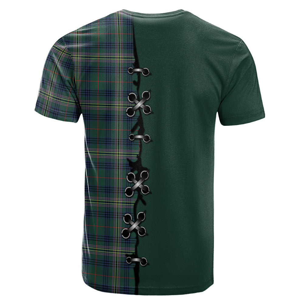 Kennedy Modern Tartan T-shirt - Lion Rampant And Celtic Thistle Style