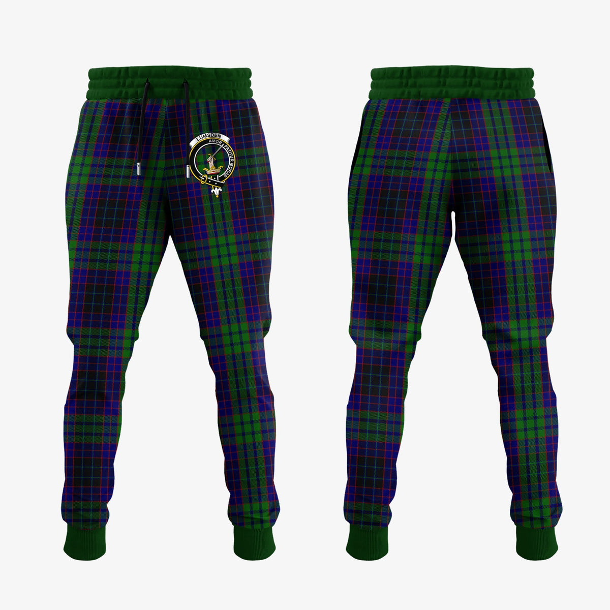 Lumsden Green Tartan Crest Jogger Sweatpants