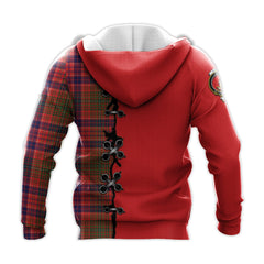 Lumsden Modern Tartan Hoodie - Lion Rampant And Celtic Thistle Style