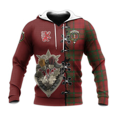 MacAlister of Glenbarr Tartan Hoodie - Lion Rampant And Celtic Thistle Style