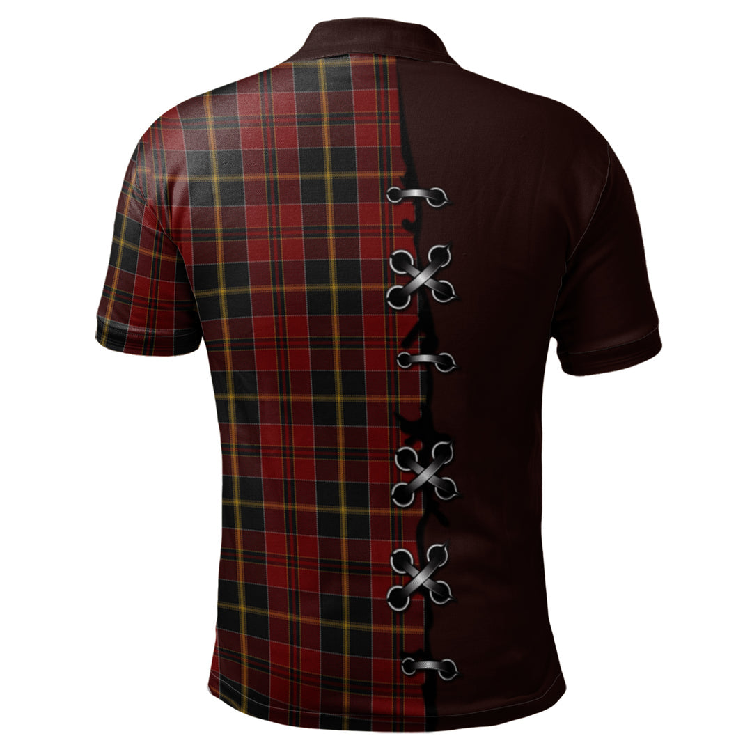MacAlister of Skye Tartan Polo Shirt - Lion Rampant And Celtic Thistle Style