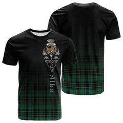MacAlpin Ancient Tartan Crest T-shirt - Alba Celtic Style
