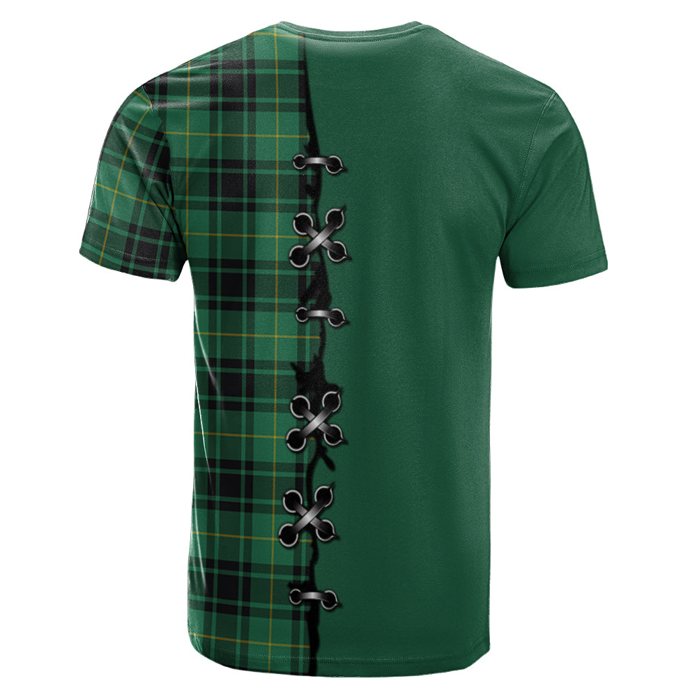 MacArthur Ancient Tartan T-shirt - Lion Rampant And Celtic Thistle Style