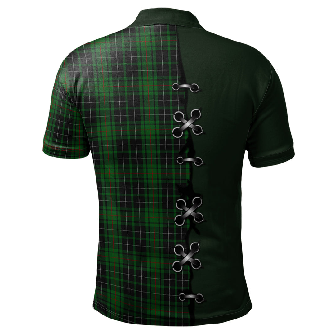MacAulay Hunting Tartan Polo Shirt - Lion Rampant And Celtic Thistle Style