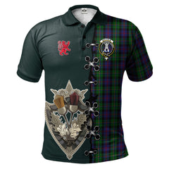MacCallum Tartan Polo Shirt - Lion Rampant And Celtic Thistle Style
