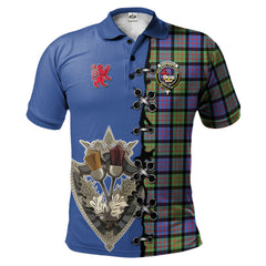 MacDonald Ancient Tartan Polo Shirt - Lion Rampant And Celtic Thistle Style