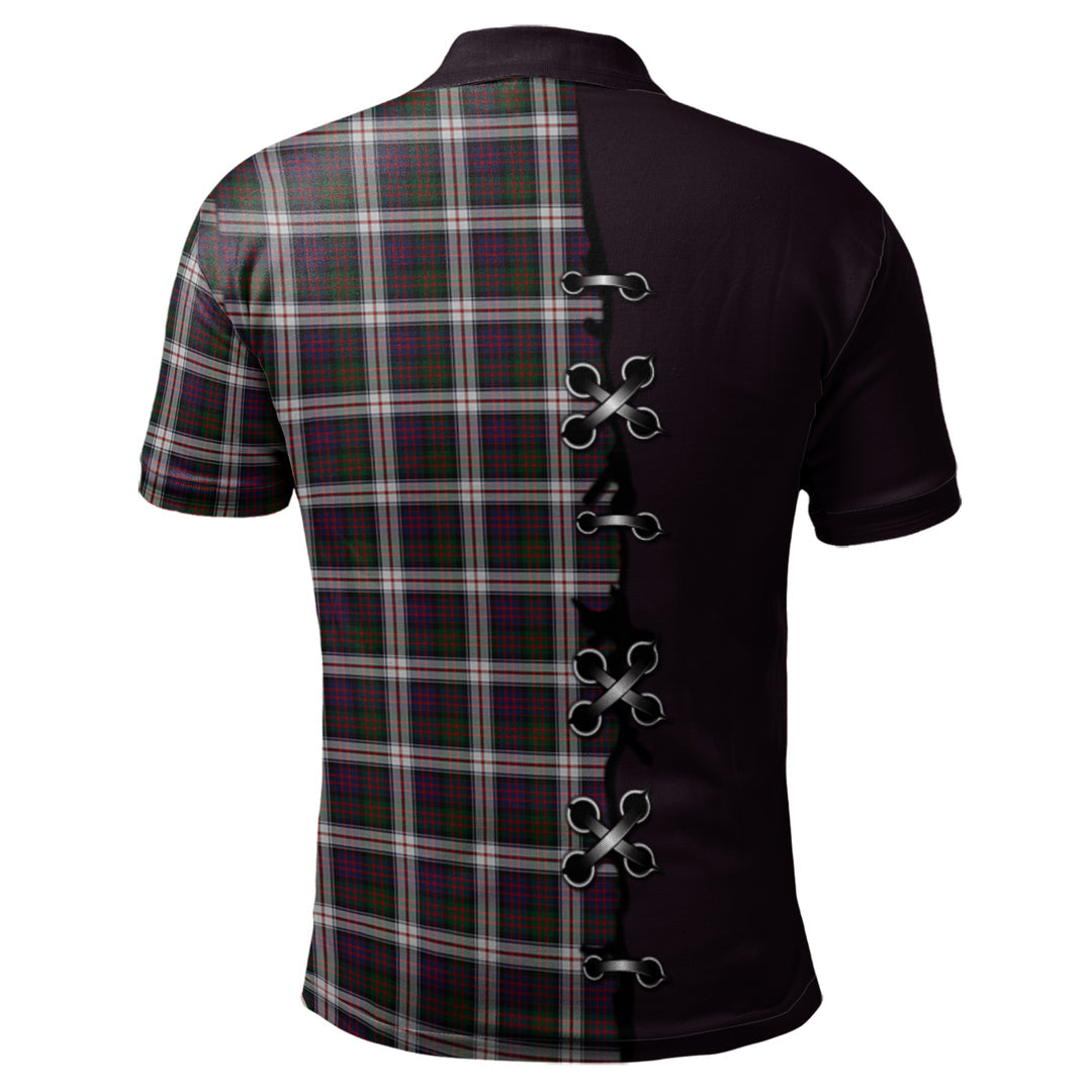 MacDonald Dress Tartan Polo Shirt - Lion Rampant And Celtic Thistle Style