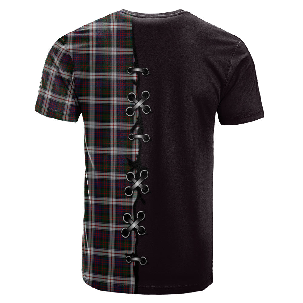 MacDonald Dress Tartan T-shirt - Lion Rampant And Celtic Thistle Style