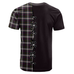 MacDonald Dress Tartan T-shirt - Lion Rampant And Celtic Thistle Style
