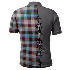 MacDonald Dress Ancient Tartan Polo Shirt - Lion Rampant And Celtic Thistle Style