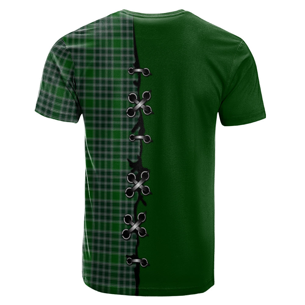 MacDonald Lord of the Isles Hunting Tartan T-shirt - Lion Rampant And Celtic Thistle Style