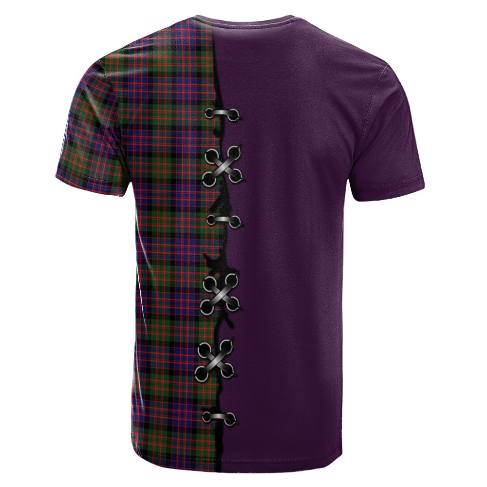 MacDonald Modern Tartan T-shirt - Lion Rampant And Celtic Thistle Style