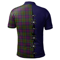 MacDonald of Clanranald Modern Tartan Polo Shirt - Lion Rampant And Celtic Thistle Style