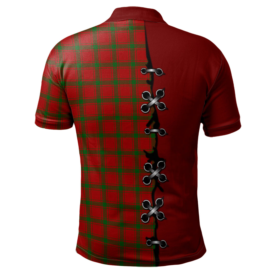 MacDonald of Sleat Tartan Polo Shirt - Lion Rampant And Celtic Thistle Style