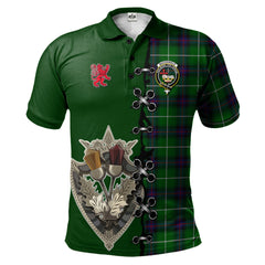 MacDonald of The Isles Tartan Polo Shirt - Lion Rampant And Celtic Thistle Style