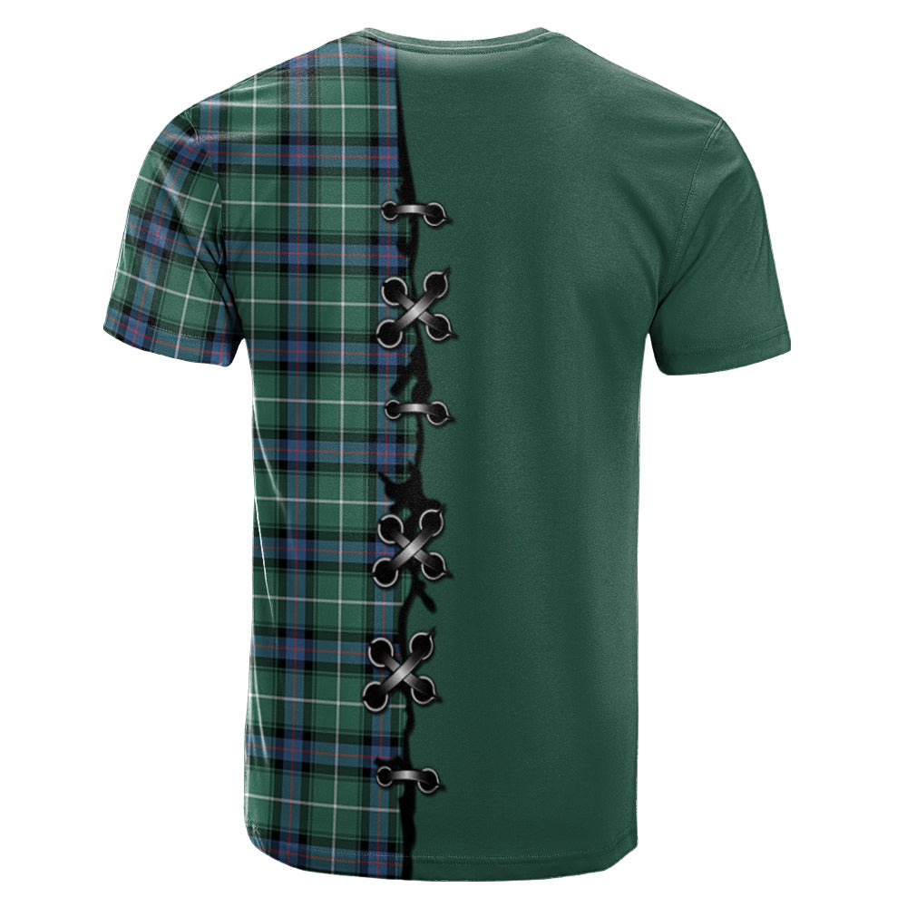 MacDonald of the Isles Hunting Ancient Tartan T-shirt - Lion Rampant And Celtic Thistle Style