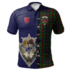MacDuff Hunting Tartan Polo Shirt - Lion Rampant And Celtic Thistle Style
