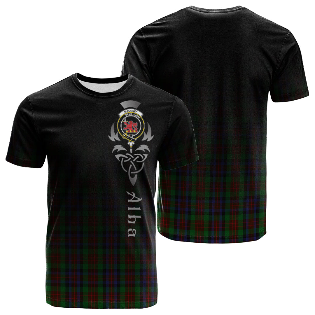 MacDuff Hunting Tartan Crest T-shirt - Alba Celtic Style