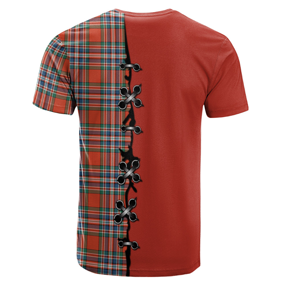 MacFarlane Ancient Tartan T-shirt - Lion Rampant And Celtic Thistle Style