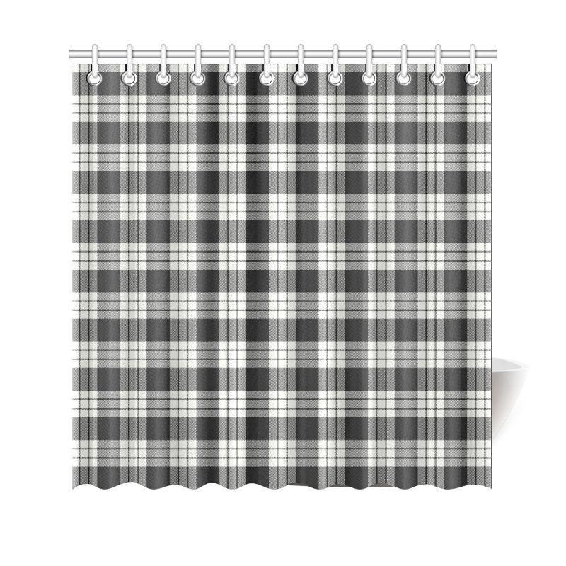 Macfarlane Black _ White Ancient Tartan Shower Curtain