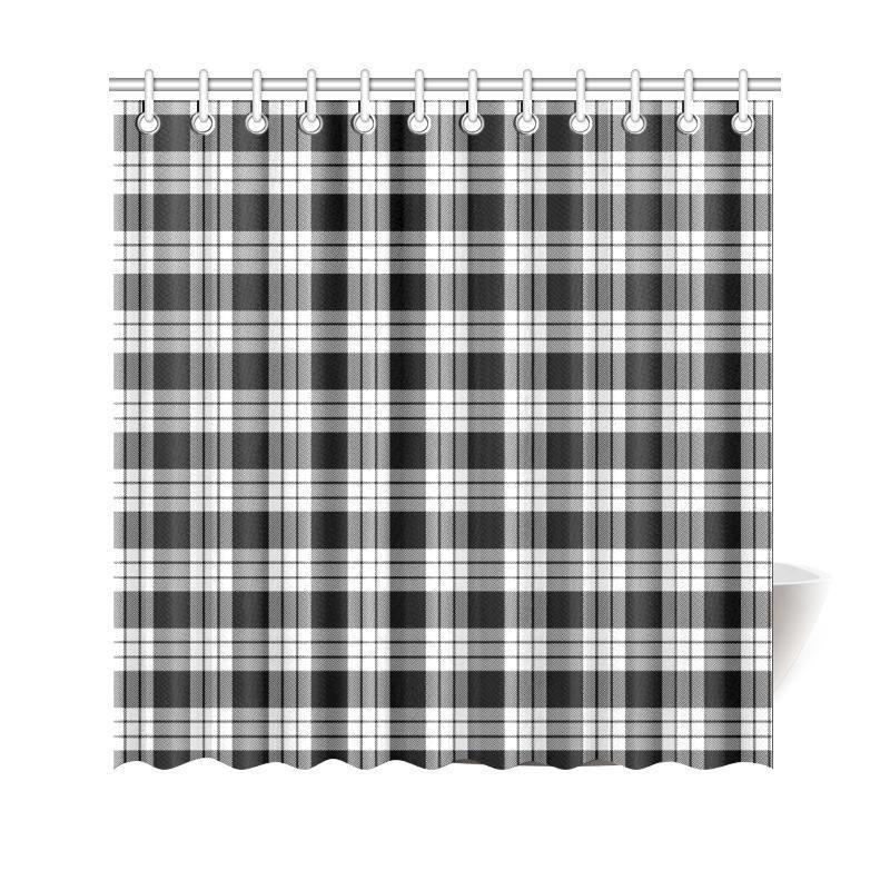 Macfarlane Black _ White Tartan Shower Curtain