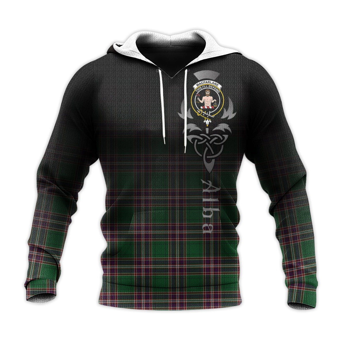 MacFarlane Hunting Tartan Hoodie - Alba Celtic Style