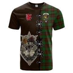 MacFie Hunting Tartan T-shirt - Lion Rampant And Celtic Thistle Style