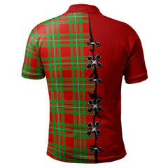MacGregor Modern Tartan Polo Shirt - Lion Rampant And Celtic Thistle Style
