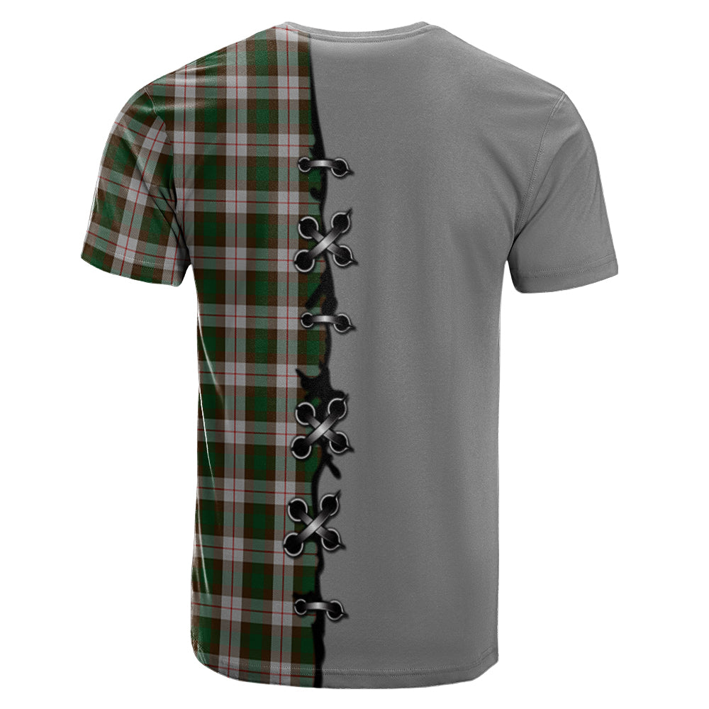 MacKinnon Dress Tartan T-shirt - Lion Rampant And Celtic Thistle Style
