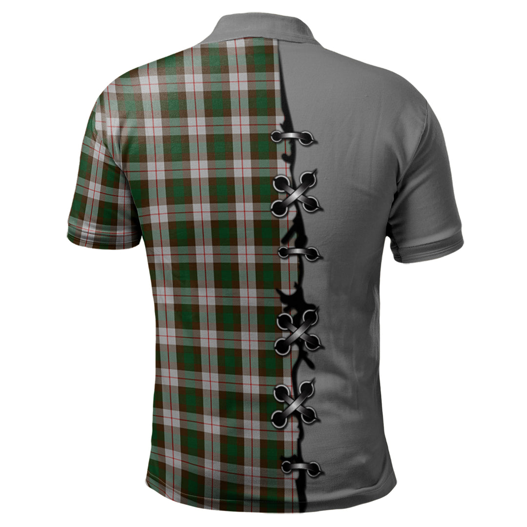 MacKinnon Dress Tartan Polo Shirt - Lion Rampant And Celtic Thistle Style