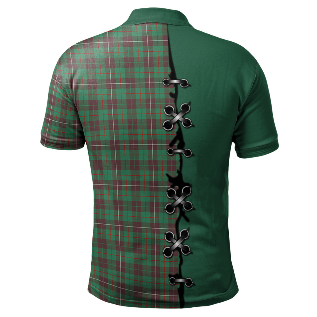 MacKinnon Hunting Ancient Tartan Polo Shirt - Lion Rampant And Celtic Thistle Style