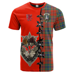 MacLean of Duart Ancient Tartan T-shirt - Lion Rampant And Celtic Thistle Style