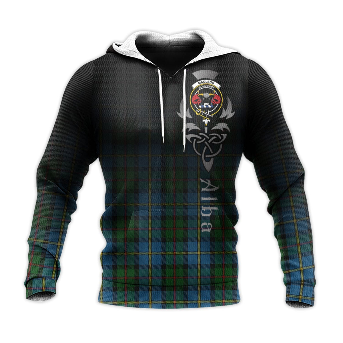 MacLeod Green Tartan Hoodie - Alba Celtic Style
